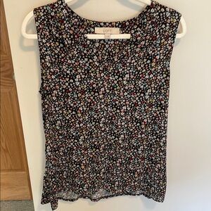 Loft mixed media sleeveless top